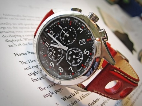 Timex leather strap watch